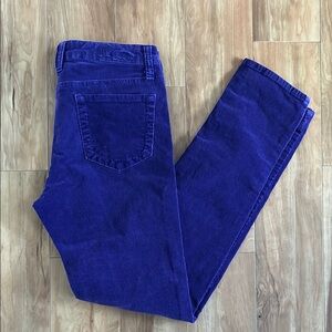 Kut vibrant purple skinny cropped corduroy pants